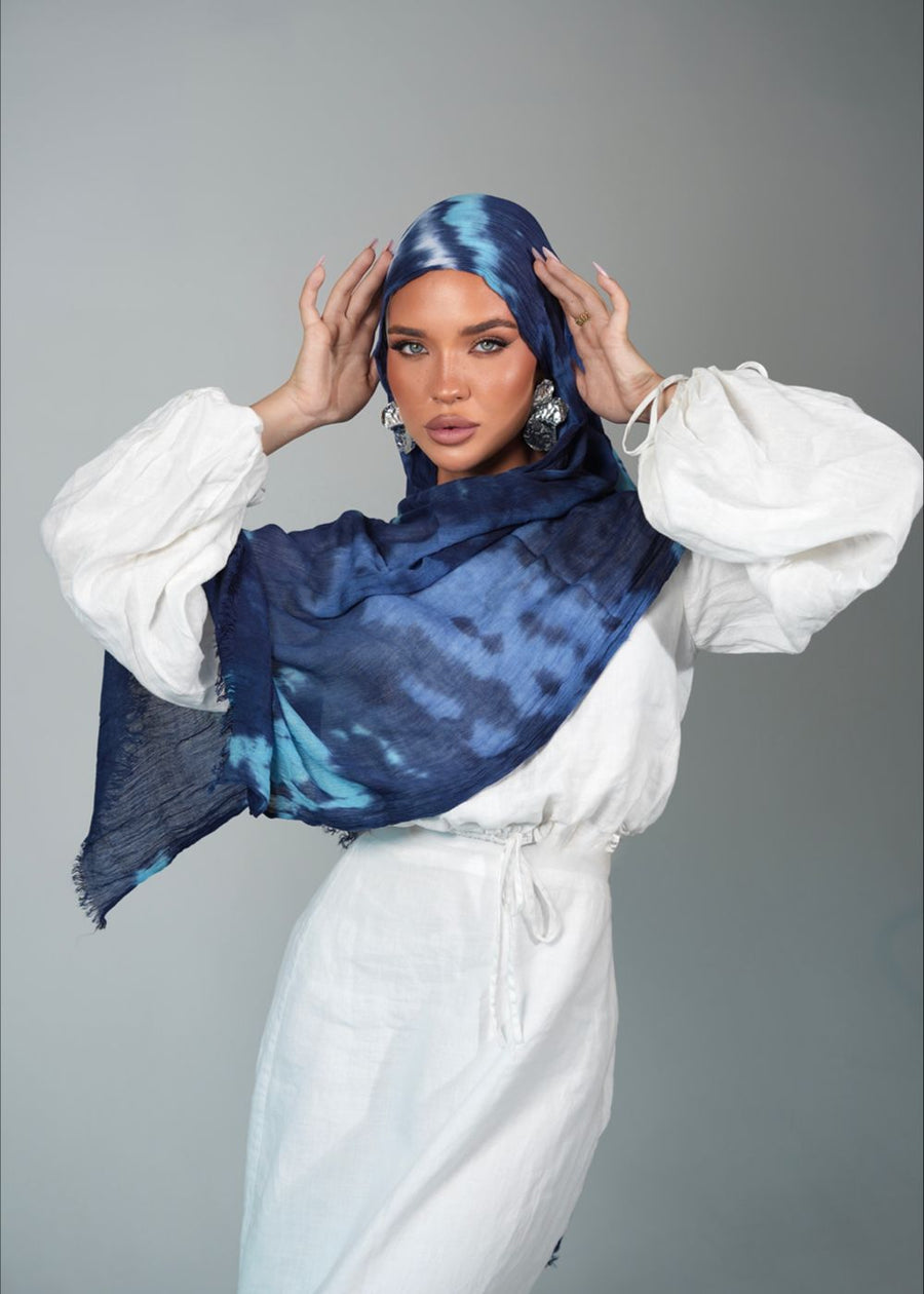 Ocean Swirl Crinkle Rayon