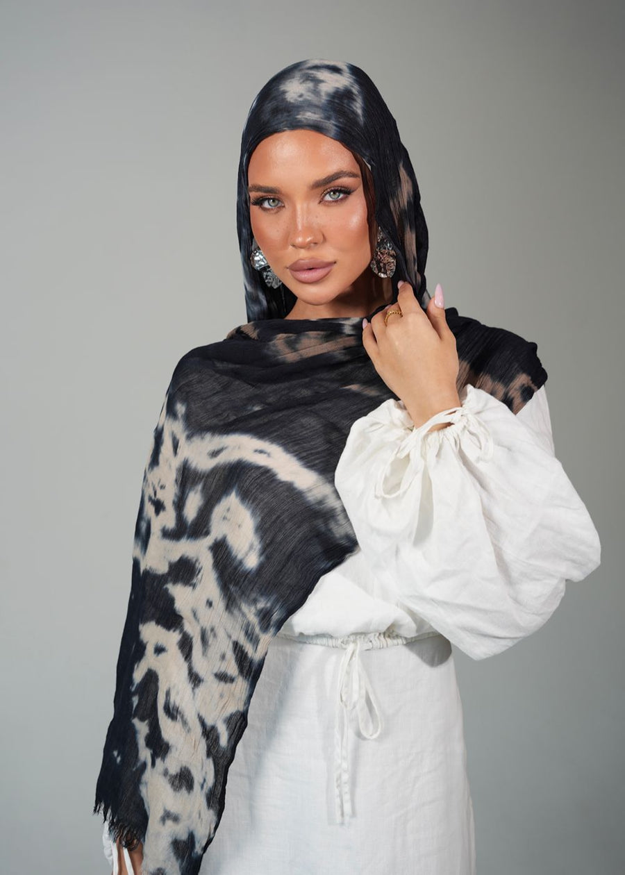 Storm Haze Crinkle Rayon