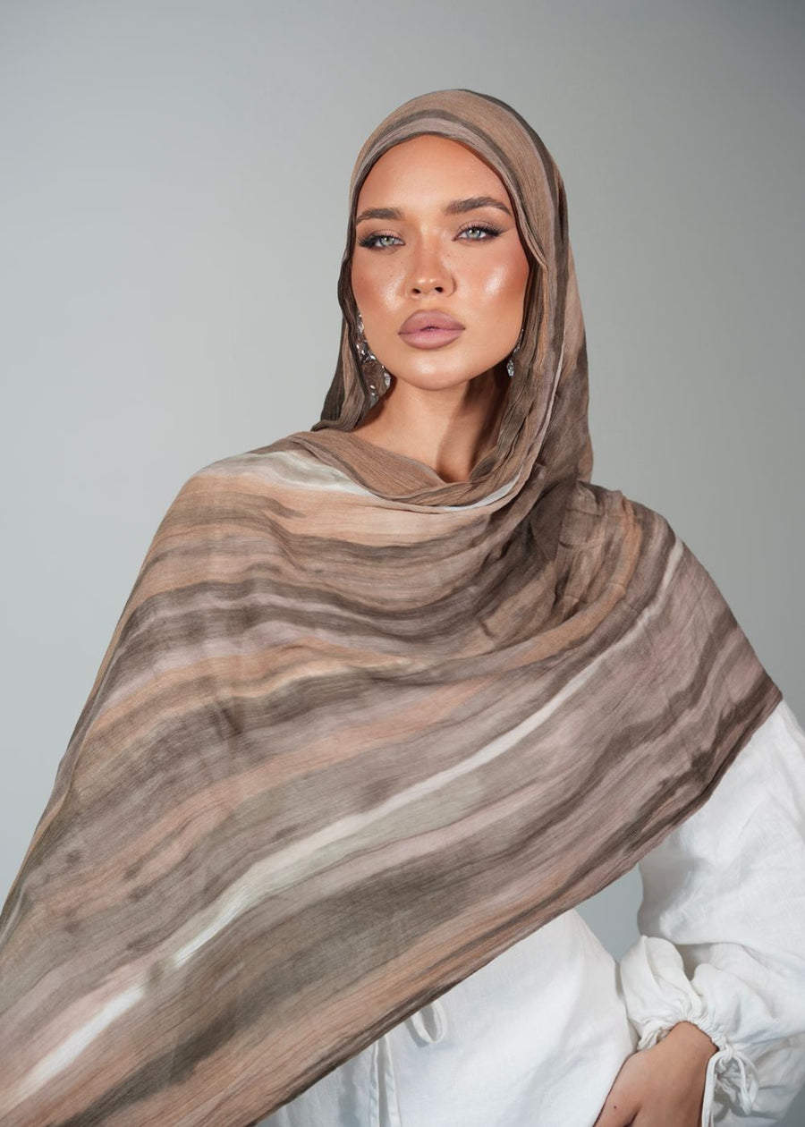 Cacao Cream Crinkle Rayon