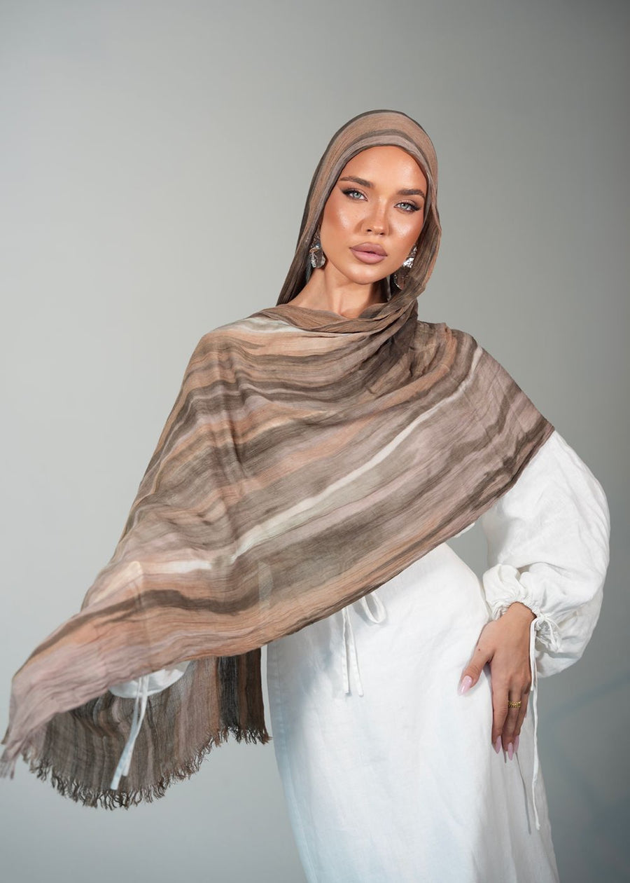 Cacao Cream Crinkle Rayon
