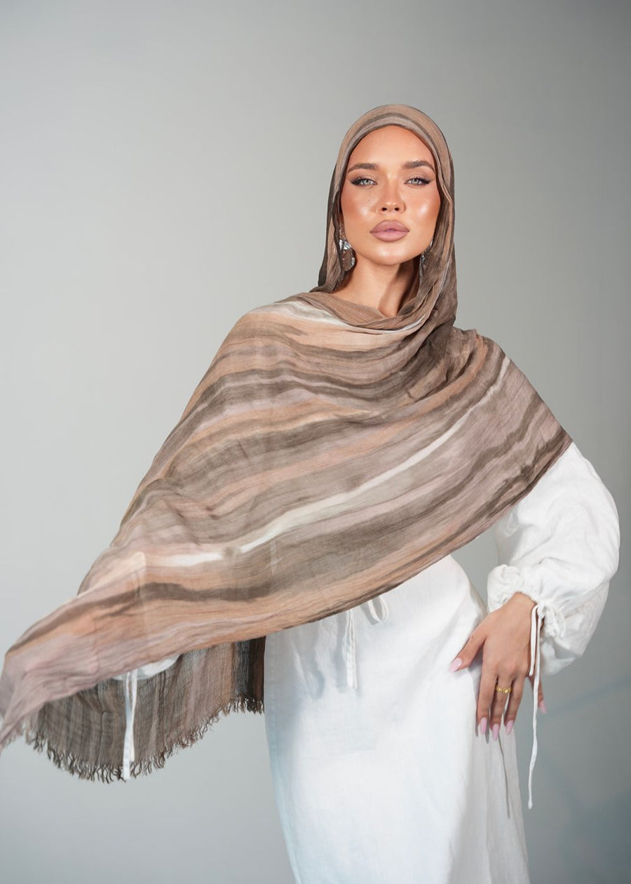 Cacao Cream Crinkle Rayon