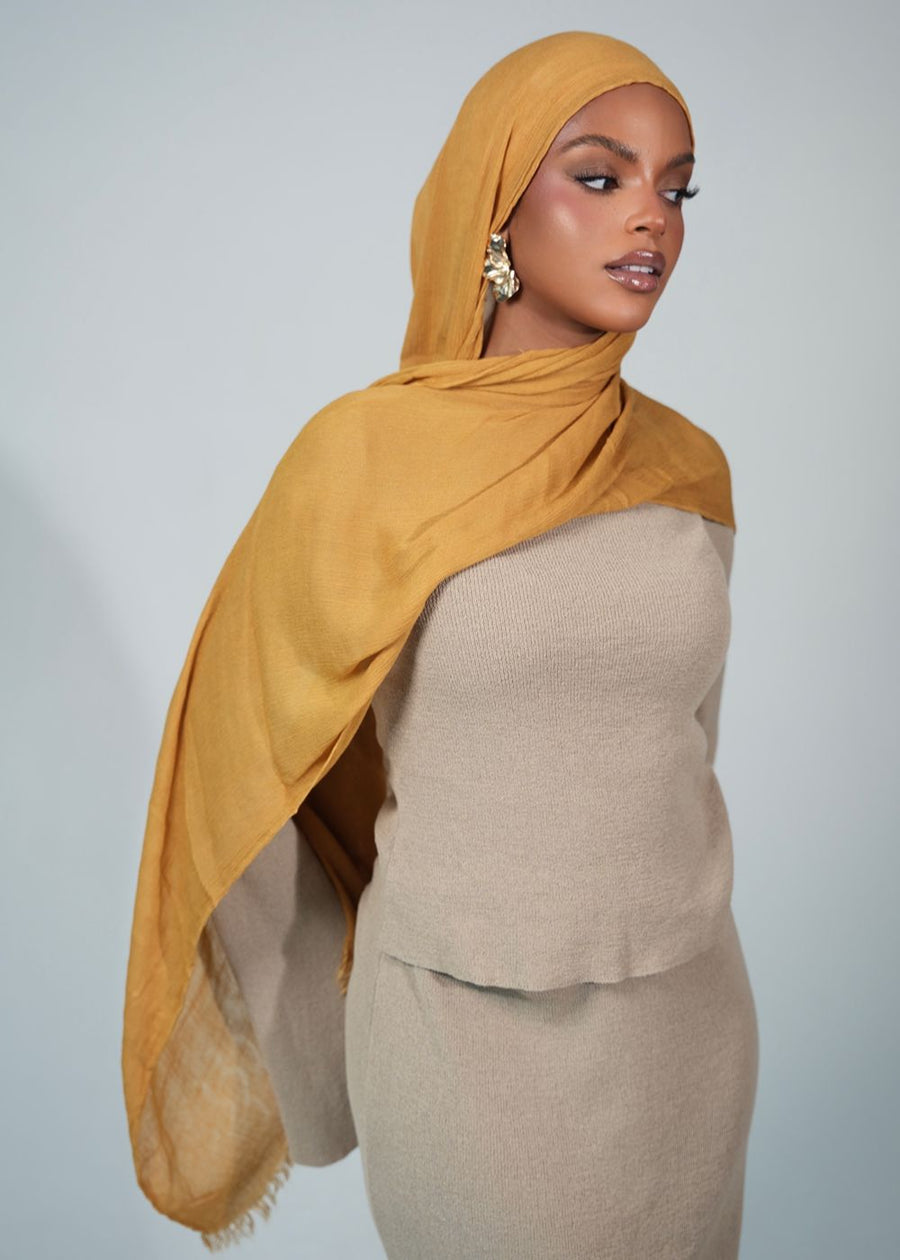 Turmeric Latte Crinkle Rayon
