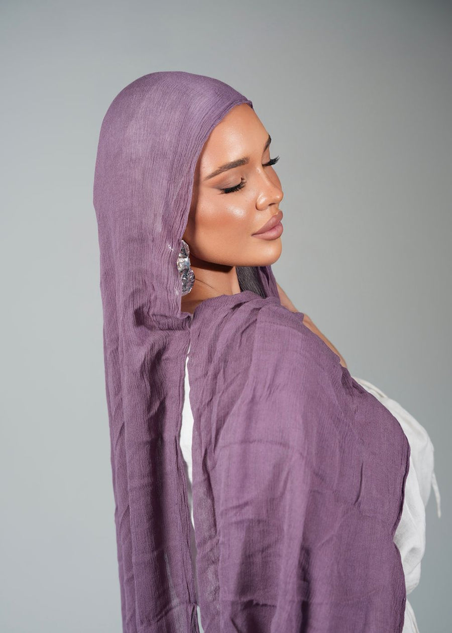 Cashmere Plum Crinkle Rayon