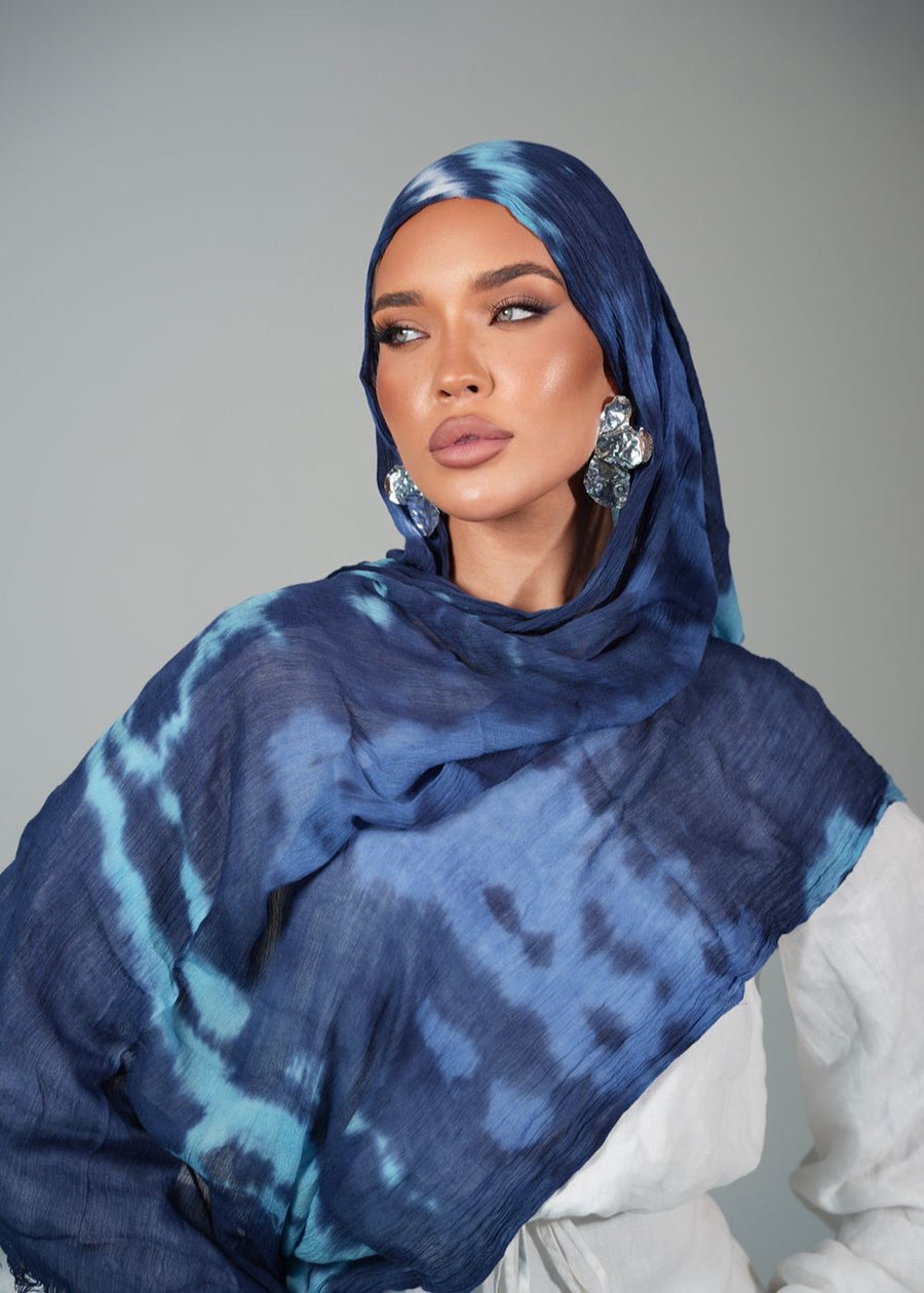 Ocean Swirl Crinkle Rayon