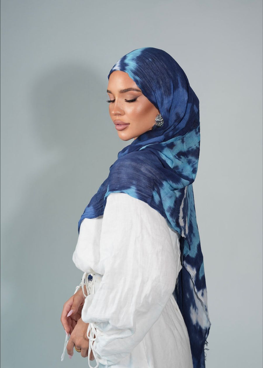 Ocean Swirl Crinkle Rayon