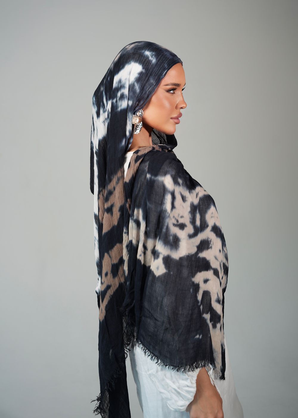 Storm Haze Crinkle Rayon