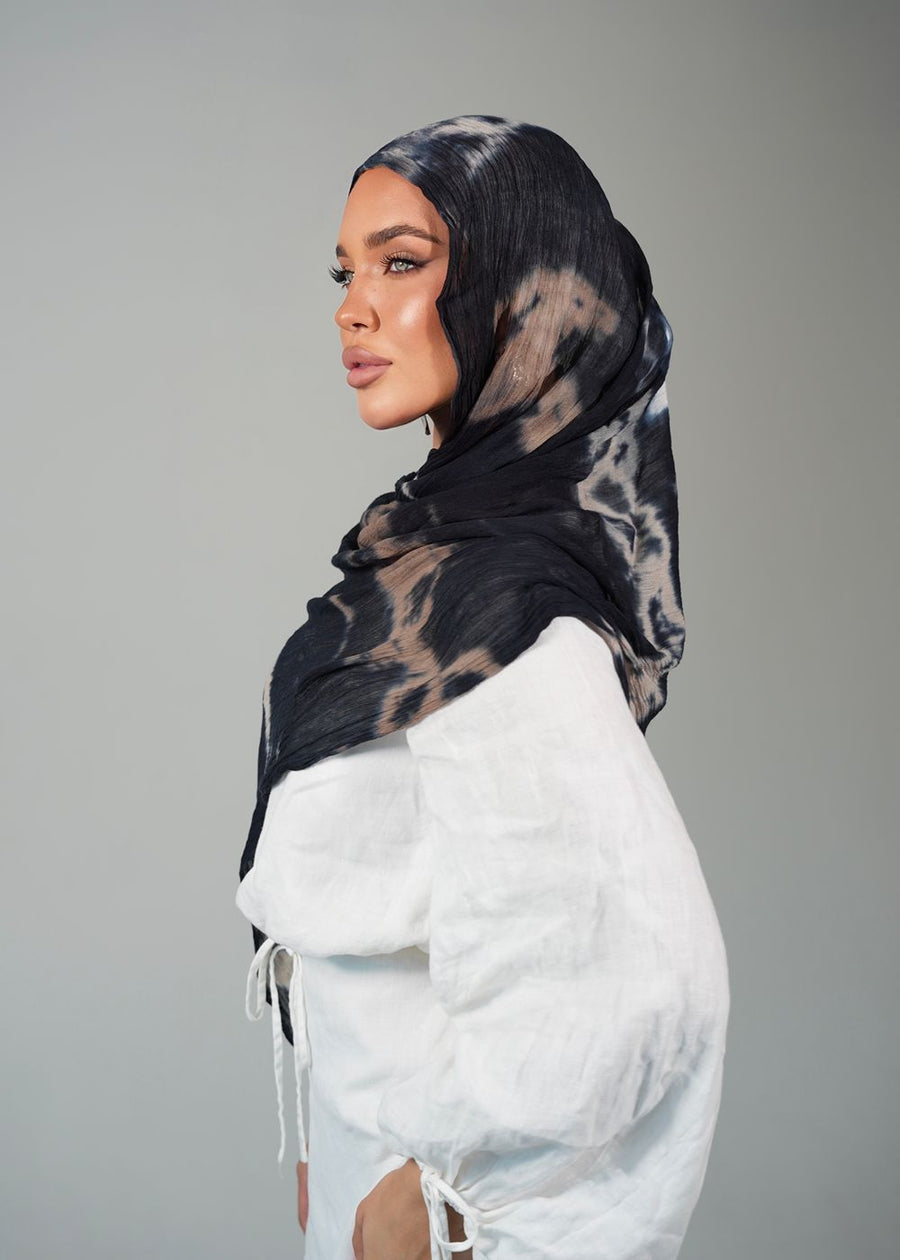 Storm Haze Crinkle Rayon