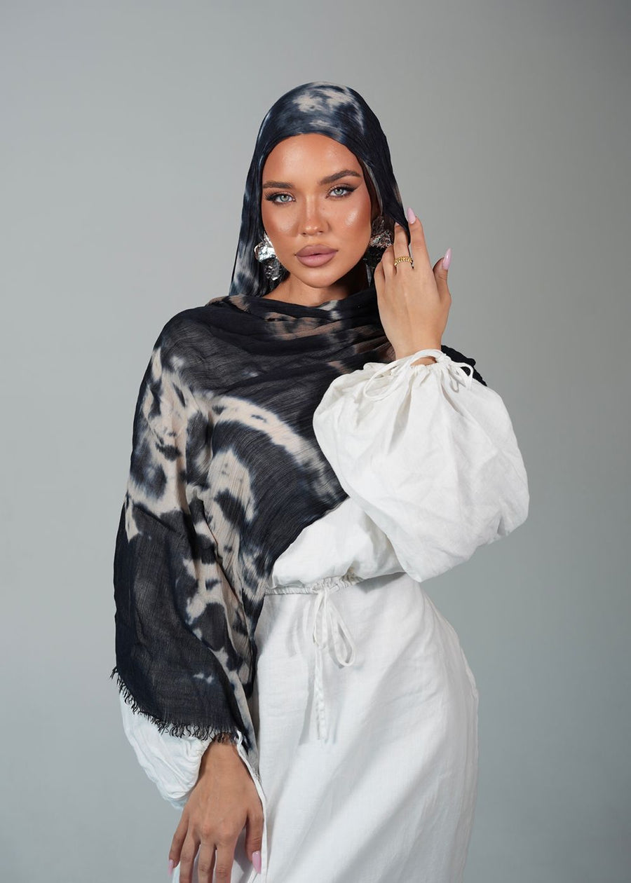Storm Haze Crinkle Rayon
