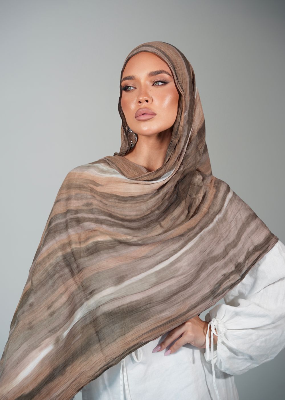 Cacao Cream Crinkle Rayon