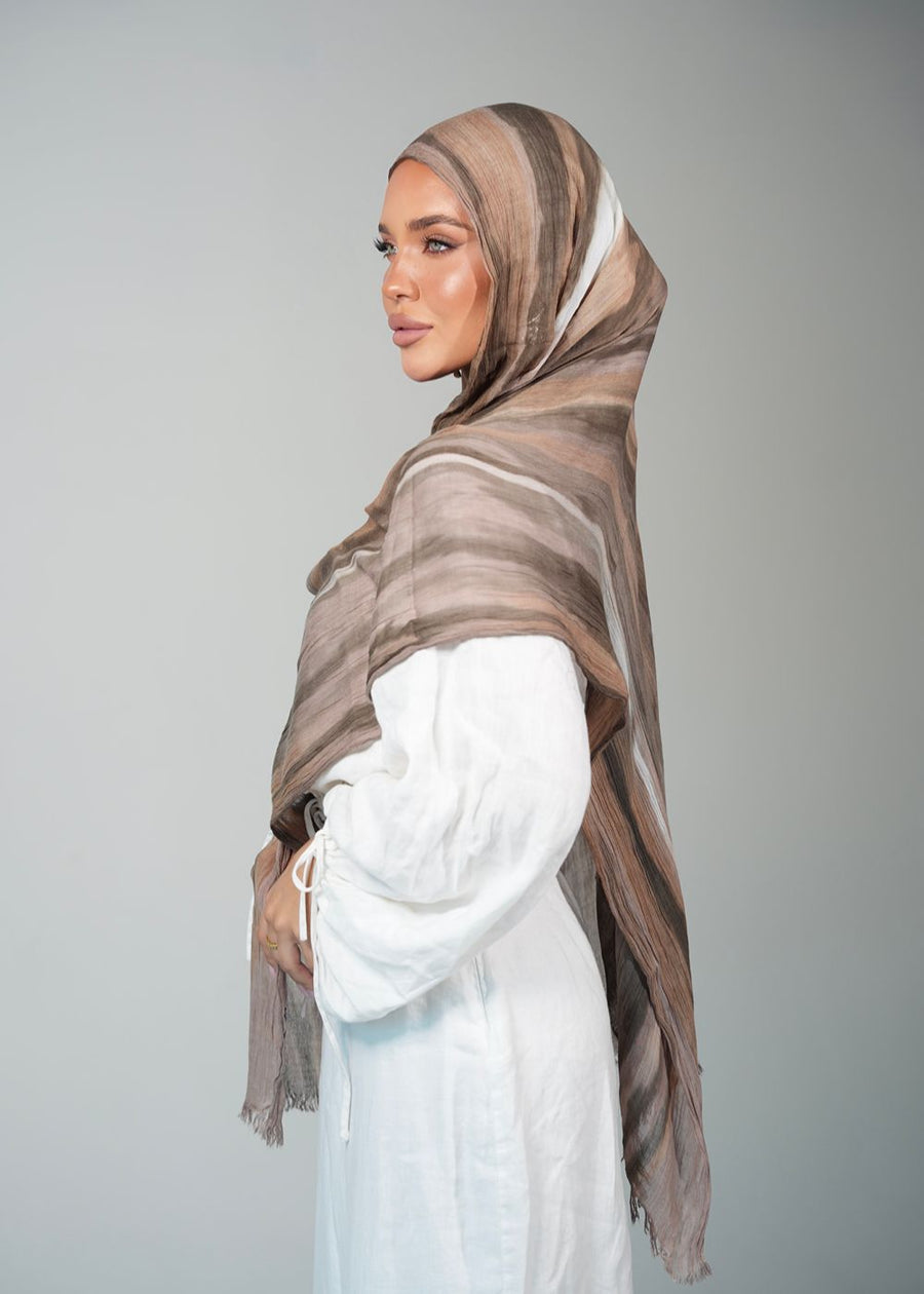 Cacao Cream Crinkle Rayon