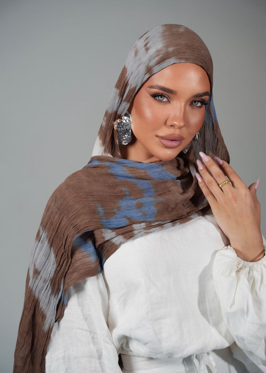 Blueberry Mocha Crinkle Rayon