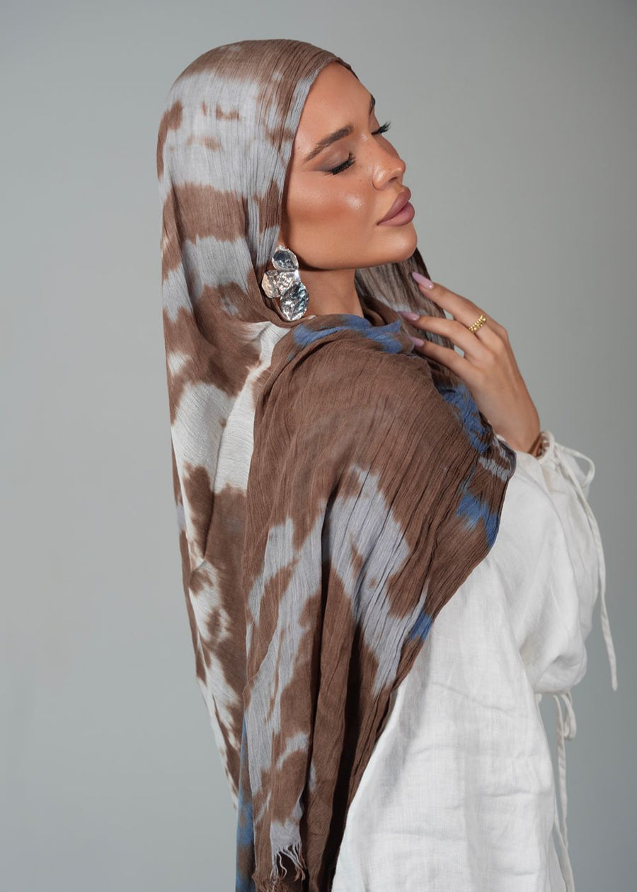 Blueberry Mocha Crinkle Rayon