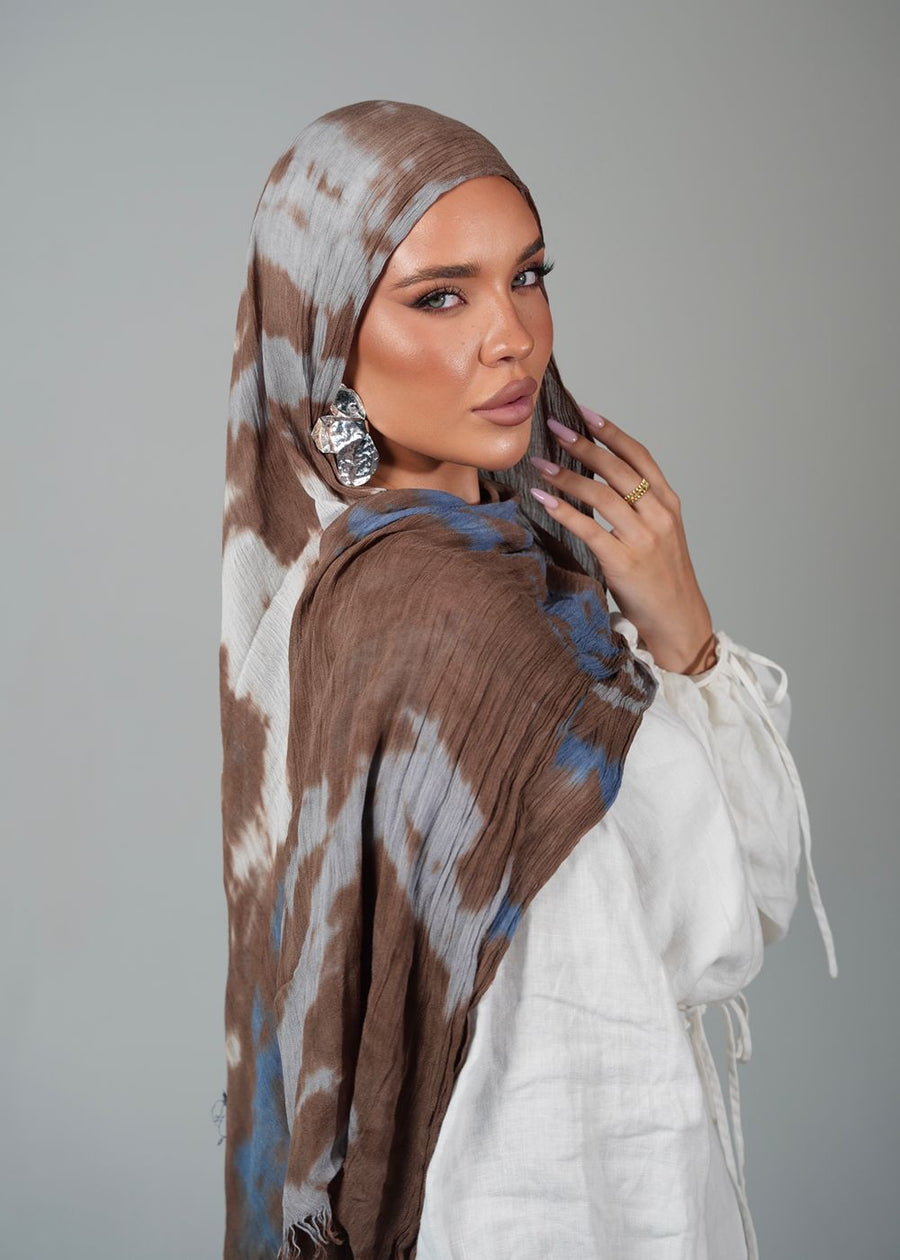 Blueberry Mocha Crinkle Rayon