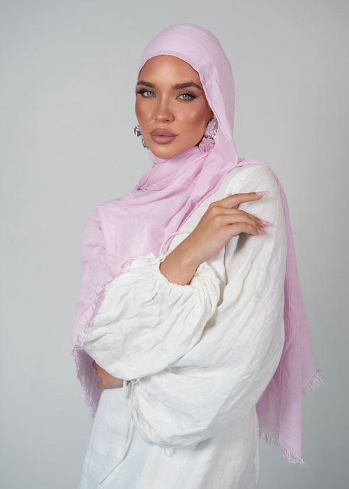 Pink Ice Crinkle Rayon