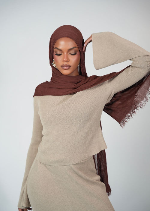 Espresso Crinkle Rayon