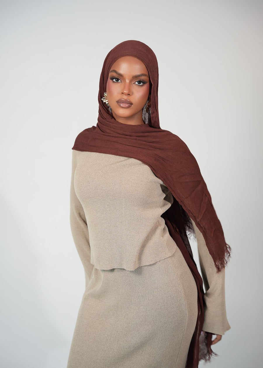 Espresso Crinkle Rayon