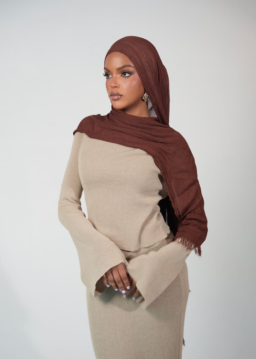 Espresso Crinkle Rayon